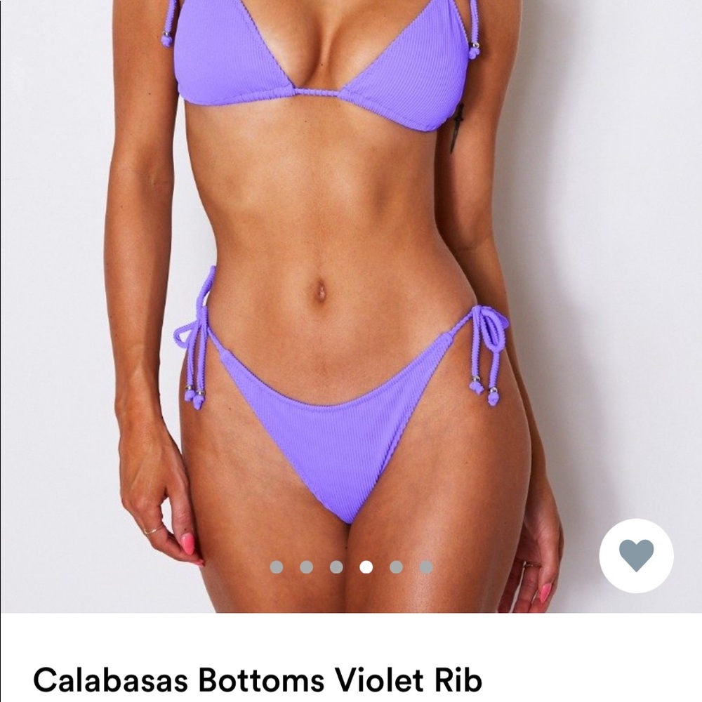 White fox Calabasas ribbed violet bottoms